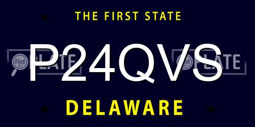 P24QVS Delaware License Plate