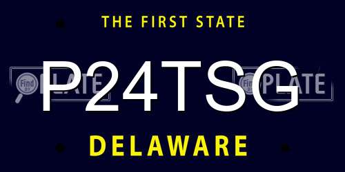 P24TSG Delaware License Plate