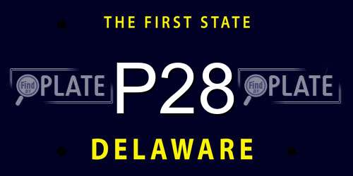 P28 Delaware License Plate