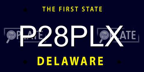 P28PLX Delaware License Plate