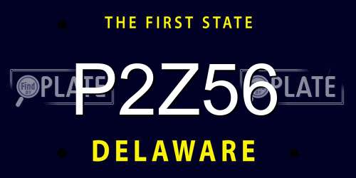 P2Z56 Delaware License Plate