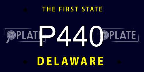 P440 Delaware License Plate