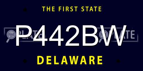 P442BW Delaware License Plate