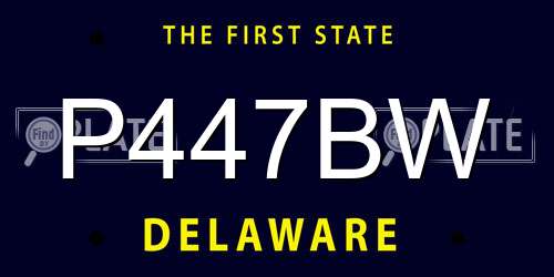 P447BW Delaware License Plate