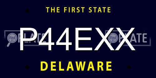 P44EXX Delaware License Plate