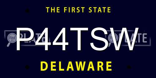 P44TSW Delaware License Plate
