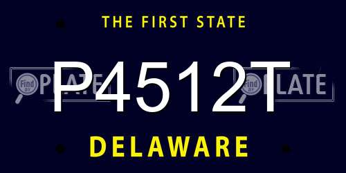 P4512T Delaware License Plate
