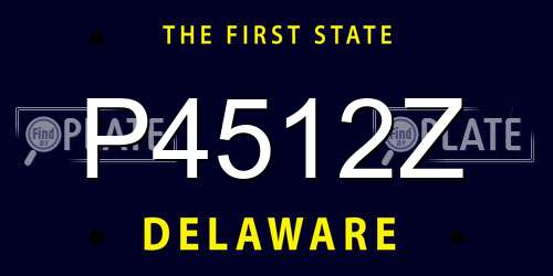 P4512Z Delaware License Plate