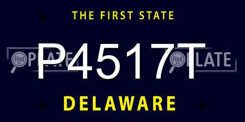 P4517T Delaware License Plate