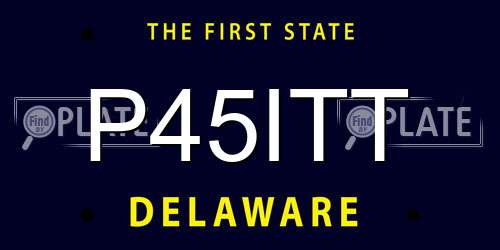 P45ITT Delaware License Plate