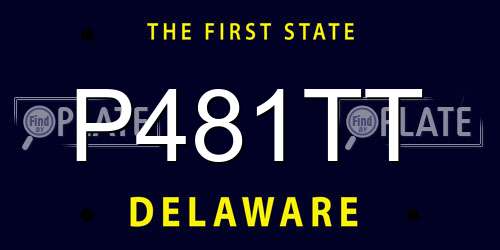 P481TT Delaware License Plate