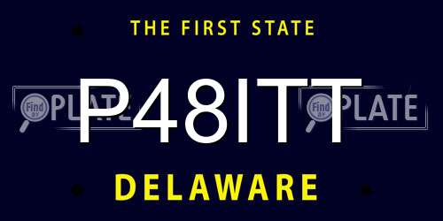P48ITT Delaware License Plate