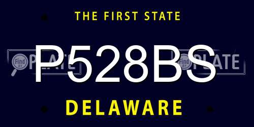 P528BS Delaware License Plate