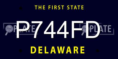 P744FD Delaware License Plate