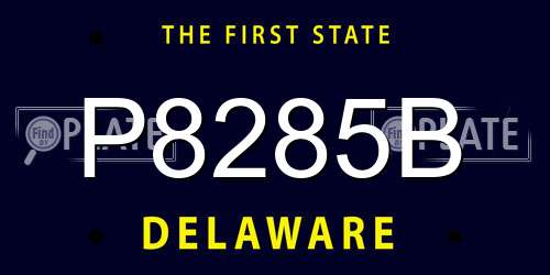 P8285B Delaware License Plate
