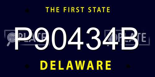 P90434B Delaware License Plate