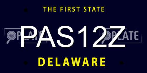 PAS12Z Delaware License Plate