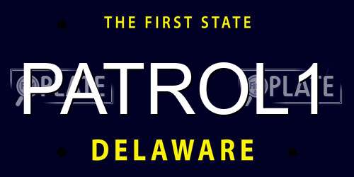 PATROL1 Delaware License Plate