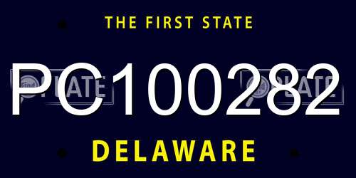 PC100282 Delaware License Plate