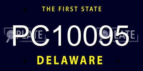 PC10095 Delaware License Plate