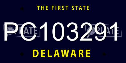 PC103291 Delaware License Plate