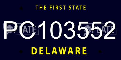 PC103552 Delaware License Plate