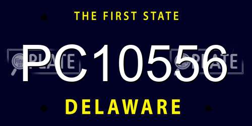 PC10556 Delaware License Plate