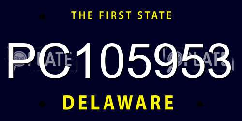 PC105953 Delaware License Plate