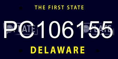PC106155 Delaware License Plate
