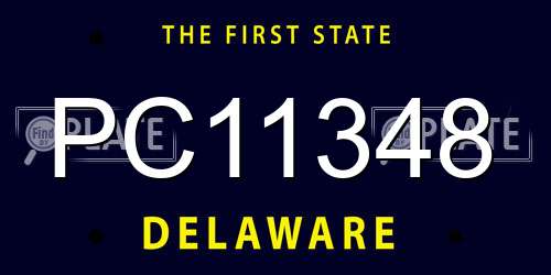 PC11348 Delaware License Plate