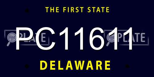 PC11611 Delaware License Plate
