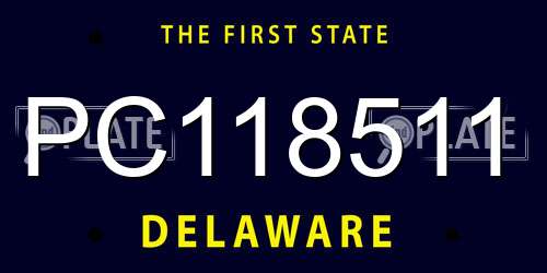 PC118511 Delaware License Plate