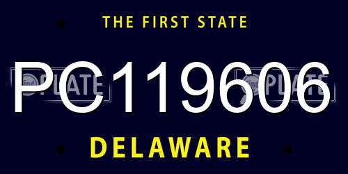 PC119606 Delaware License Plate