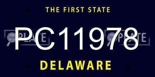 PC11978 Delaware License Plate