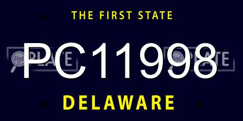 PC11998 Delaware License Plate