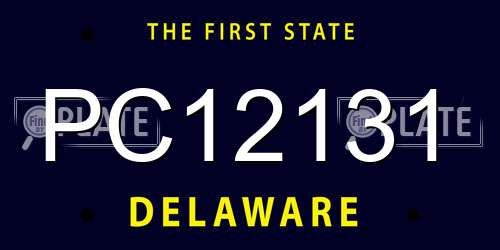 PC12131 Delaware License Plate