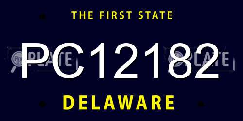 PC12182 Delaware License Plate