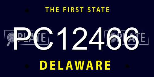 PC12466 Delaware License Plate