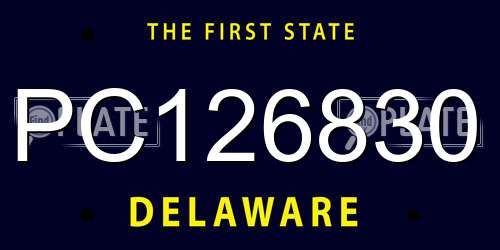 PC126830 Delaware License Plate