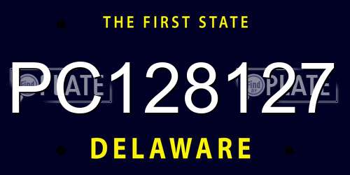 PC128127 Delaware License Plate