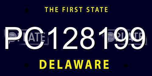 PC128199 Delaware License Plate
