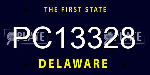 PC13328 Delaware License Plate