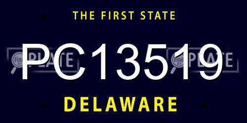 PC13519 Delaware License Plate