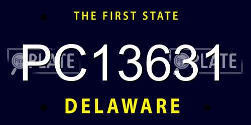 PC13631 Delaware License Plate