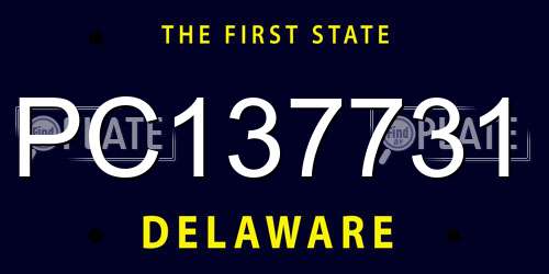 PC137731 Delaware License Plate