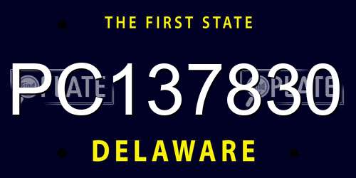 PC137830 Delaware License Plate