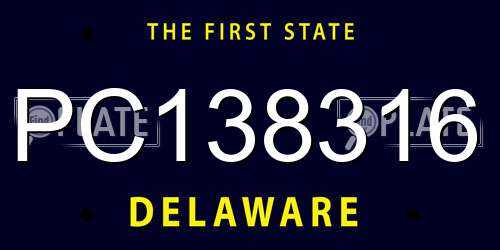 PC138316 Delaware License Plate