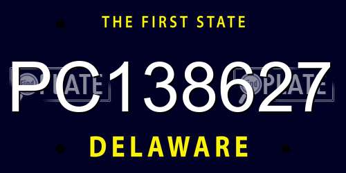 PC138627 Delaware License Plate