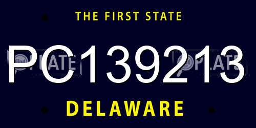 PC139213 Delaware License Plate