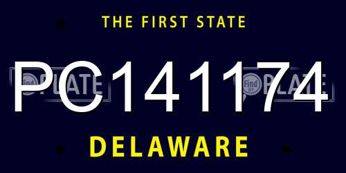 PC141174 Delaware License Plate